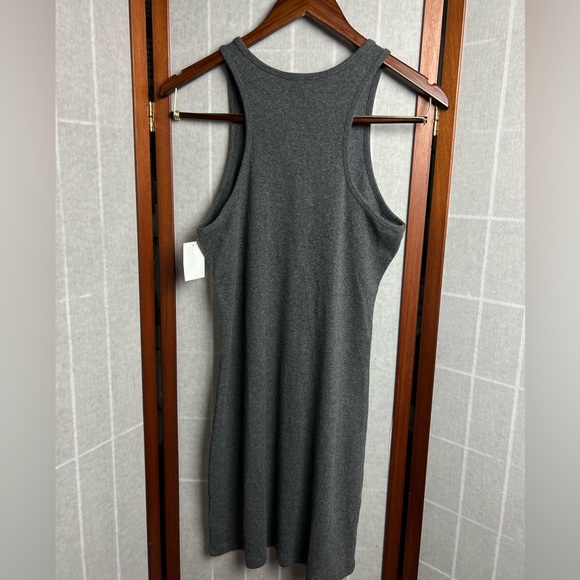 BP . Womens Bodycon Dress Gray Stretch Jewel Neck Sleeveless - Picture 2 of 3